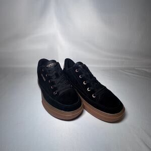 Skechers Arch Fit Gallery Suede Black Gum Sole Sneakers Womens [7]